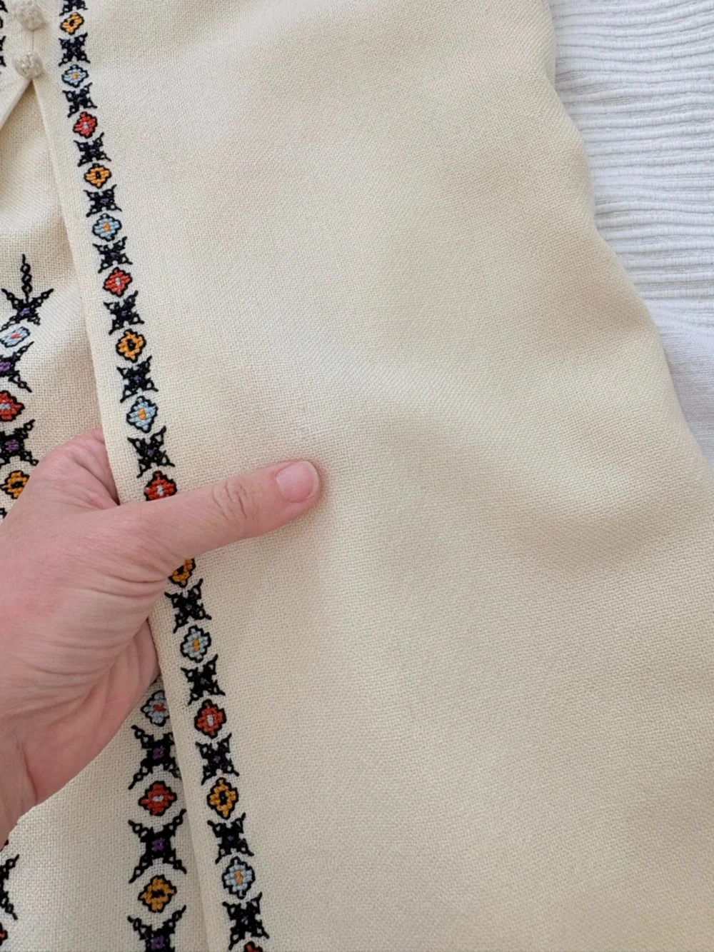Vintage Narodna Radinost Beograd Folk Art Handcrafted Dress - Size 42 - Picture 13 of 14